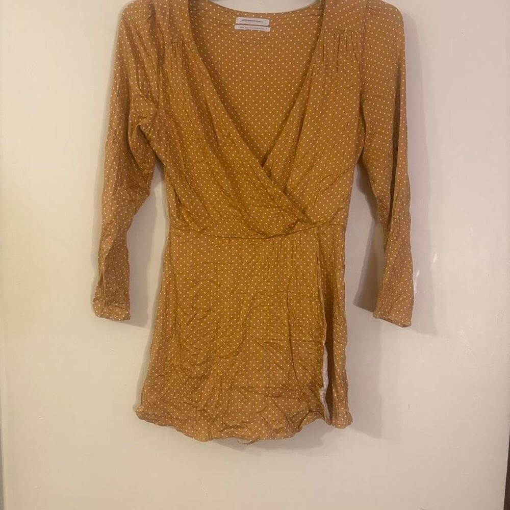 Urban-outfitters Women's Yellow and Gold Playsuit-romper